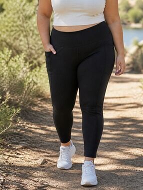 Spyder Black Athletic Leggings High Rise Performance Activewear Workout Pants